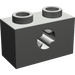 LEGO Dark Gray Brick 1 x 2 with Axle Hole (&#039;X&#039; Opening) (32064)