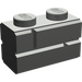 LEGO Dark Gray Brick 1 x 2 with Embossed Bricks