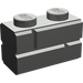 LEGO Dunkelgrau Backstein 1 x 2 mit Embossed Bricks (98283)