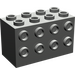 LEGO Dark Gray Brick 2 x 4 x 2 with Studs on Sides (2434)
