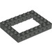 LEGO Dark Gray Brick 6 x 8 with Open Center 4 x 6 (1680 / 32532)