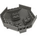 LEGO Donkergrijs Cockpit 10 x 10 x 4 Octagonal Basis (2618)
