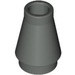 LEGO Dark Gray Cone 1 x 1 without Top Groove (4589)