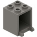 LEGO Dark Gray Container 2 x 2 x 2 with Recessed Studs (4345 / 30060)