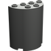LEGO Gris foncé Cylindre 2 x 4 x 4 Demi (6218 / 20430)