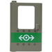 LEGO Dark Gray Door 1 x 4 x 5 Train Left with Green Stripe and Train Logo (4181 / 43967)