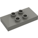 LEGO Dark Gray Duplo Tile 2 x 4 x 0.33 with 4 Center Studs (Thick) (6413)