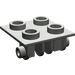 LEGO Donkergrijs Scharnier 2 x 2 Top (6134)