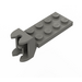 LEGO Tummanharmaa Sarana Levy 2 x 4 jossa Articulated Joint - Nainen (3640)