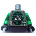 LEGO Gris foncé Insectoids Villian avec Airtanks Minifigure Diriger avec Green Cheveux et Copper Eyepiece Torse (973)