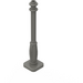 LEGO Dark Gray Lamp Post 2 x 2 x 7 with 6 Base Grooves (2039)