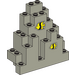 LEGO Donkergrijs Paneel 3 x 8 x 7 Steen Driehoekig met 2 Vis Sticker (6083)