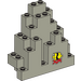 LEGO Donkergrijs Paneel 3 x 8 x 7 Steen Driehoekig met Vis Onderzijde Sticker (6083)