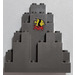LEGO Dunkelgrau Panel 3 x 8 x 7 Felsen Dreieckig mit Fisch oben Aufkleber (6083)