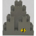 LEGO Grigio scuro Pannello 3 x 8 x 7 Roccia Triangolare con Adesivo da Set 6560 (6083)