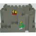 LEGO Dark Gray Panel 4 x 10 x 6 Rock Rectangular with stickers from set 6560 (6082)