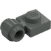 LEGO Dark Gray Plate 1 x 1 with Clip (Thick Ring) (4081 / 41632)