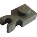 LEGO Dark Gray Plate 1 x 1 with Vertical Clip (Thick &#039;U&#039; Clip) (4085 / 60897)