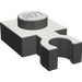 LEGO Gris foncé assiette 1 x 1 avec Verticale Agrafe (Clip mince en U) (4085 / 60897)