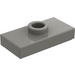 LEGO Dunkelgrau Platte 1 x 2 mit 1 Stud (mit Groove) (3794 / 15573)
