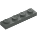 LEGO Donkergrijs Plaat 1 x 4 (3710)