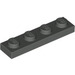 LEGO Dark Gray Plate 1 x 4 (3710)