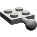 LEGO Dunkelgrau Platte 2 x 2 mit Kugelgelenk und kein Loch in der Platte (3729)