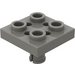 LEGO Donkergrijs Plaat 2 x 2 met Onderkant Pin (Kleine gaten in plaat) (2476)