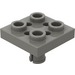 LEGO Dark Gray Plate 2 x 2 with Bottom Pin (Small Holes in Plate) (2476)