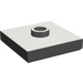LEGO Dark Gray Plate 2 x 2 with Groove and 1 Center Stud