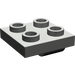 LEGO Gris foncé assiette 2 x 2 avec Trou sans support transversal (2444)