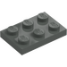 LEGO Mørk grå Plate 2 x 3 (3021)