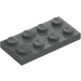 LEGO Donkergrijs Plaat 2 x 4 (3020)