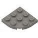 LEGO Dunkelgrau Platte 3 x 3 Runden Ecke (30357)