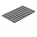 LEGO Donkergrijs Plaat 6 x 10 (3033)