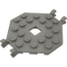 LEGO Dunkelgrau Platte 6 x 6 Open Center ohne 4 Ecken mit 4 Clips (2539)