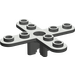 LEGO Donkergrijs Propeller 4 Lemmet 5 Diameter met open connector (2479)