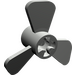 LEGO Dunkelgrau Propeller mit 3 Klingen (6041)