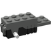 LEGO Donkergrijs Pullback Motor 6 x 2 x 1.6 met Wit Shafts en Zwart Basis (42289)