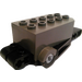 LEGO Dark Gray Pullback Motor with Black Base and No Beam Studs (32283)