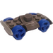 LEGO Dark Gray Racers Chassis with Blue Wheels