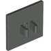 LEGO Dark Gray Roadsign Clip-on 2 x 2 Square with Open &#039;U&#039; Clip (30258)