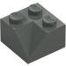 LEGO Dark Gray Slope 2 x 2 (45°) with Double Concave (Rough Surface) (3046 / 4723)