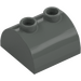 LEGO Donkergrijs Helling 2 x 2 Gebogen met 2 Noppen aan Top (30165)