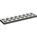 LEGO Donkergrijs Technic Plaat 2 x 8 met Gaten (3738)
