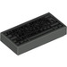 LEGO Dunkelgrau Fliese 1 x 2 mit PC Keyboard Muster mit Nut (46339 / 50311)