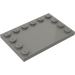 LEGO Dark Gray Tile 4 x 6 with Studs on 3 Edges (6180)