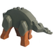 LEGO Dark Gray Triceratops Body with Dark Orange Legs
