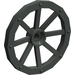 LEGO Dark Gray Wagon Wheel Ø33.8 with 8 Spokes with Notched Hole (4489)