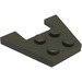 LEGO Donkergrijs Wig Plaat 3 x 4 zonder nop-inkepingen (4859)